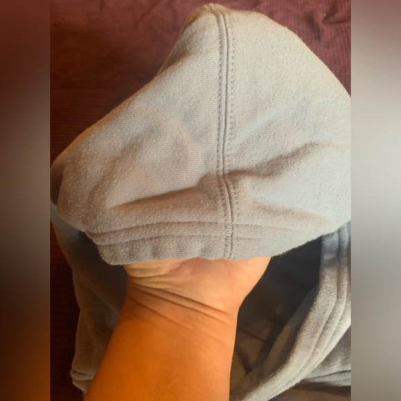 👚2/$15 Champion Pull-Over Hoodie, Blue & Gray Ombré, Size Youth Large - Picture 6 of 8